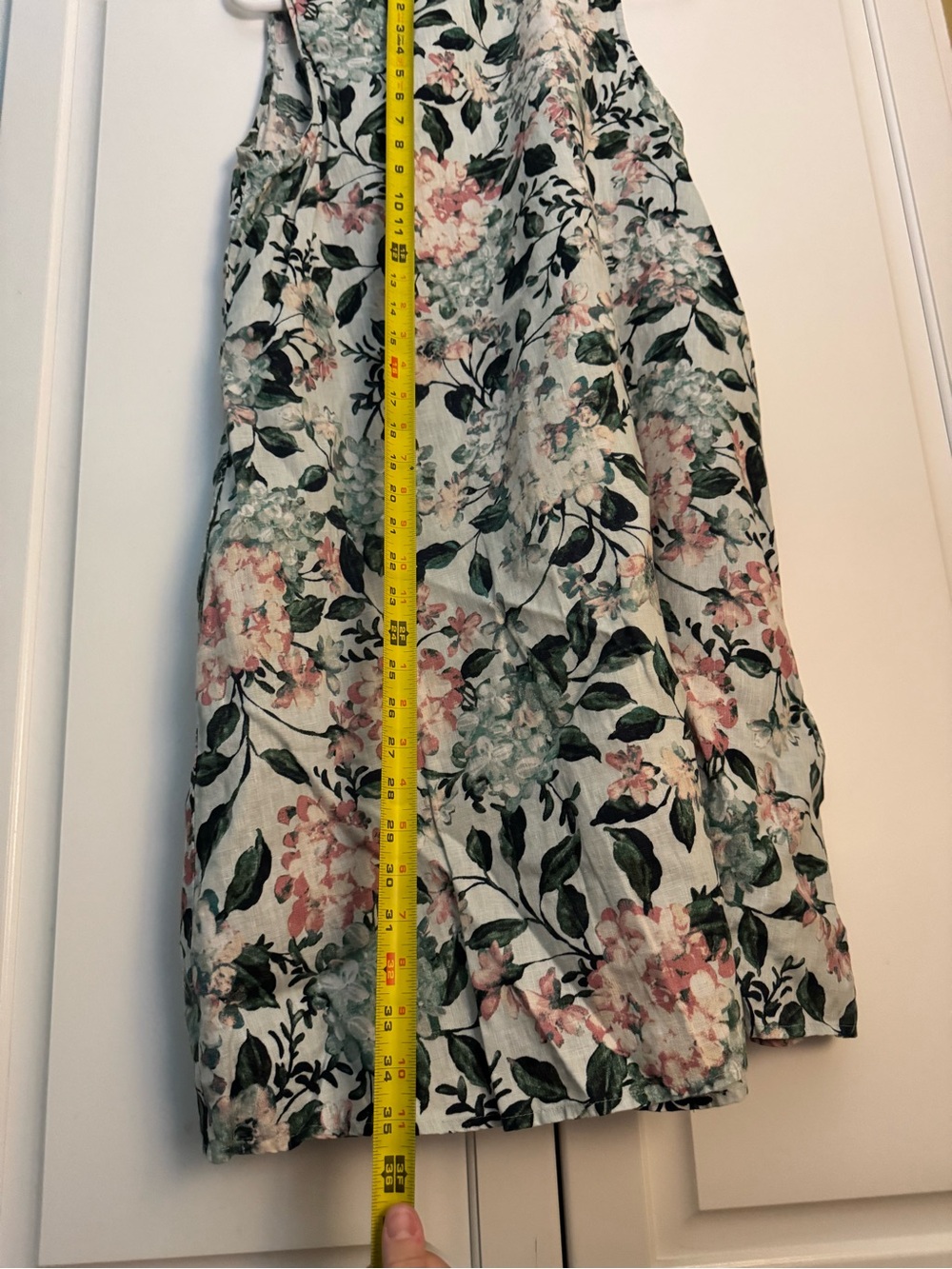 J. Jill Floral V-Neck Midi Dress in Pink, Green & Cream - Picture 3 of 4